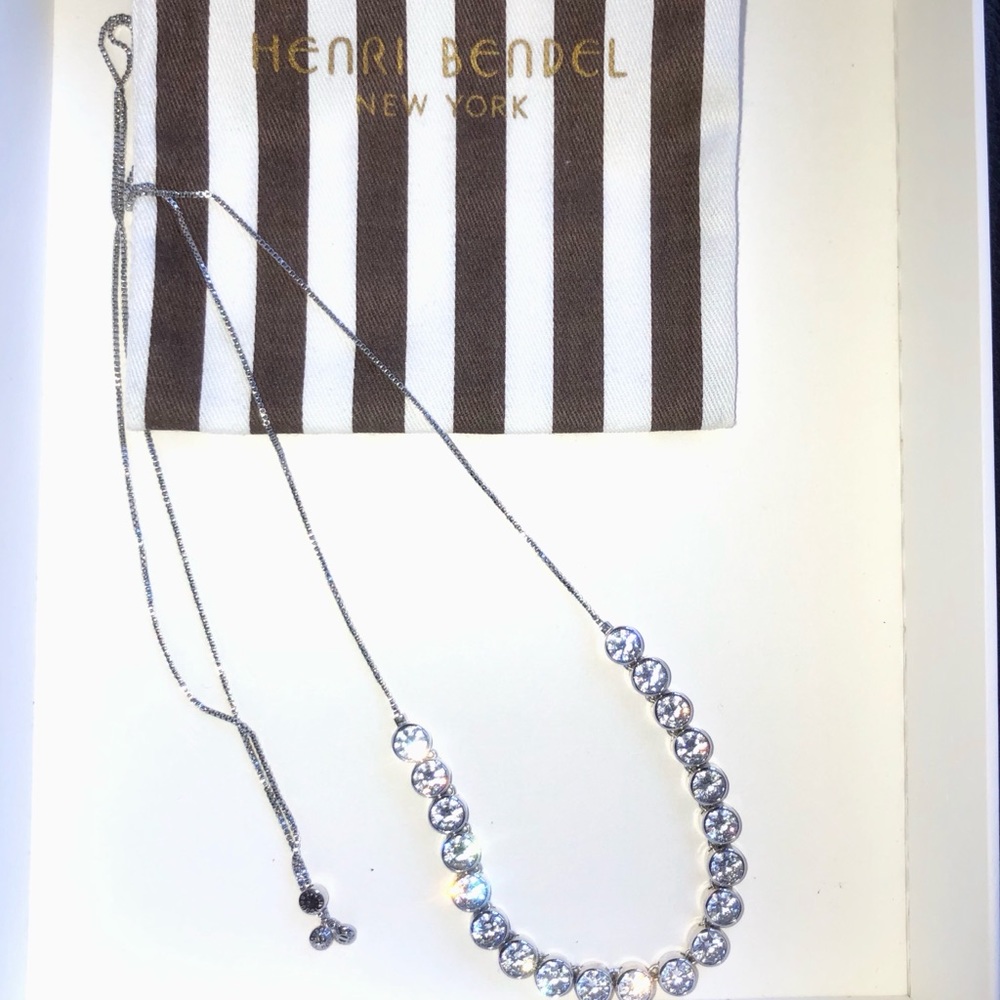 HENRI BENDEL Uptown Slider Crystal Necklace